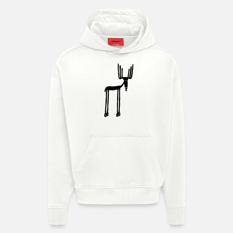 moose - Sweat à capuche bio épais oversize fabriqué en UE - OFF WHITE