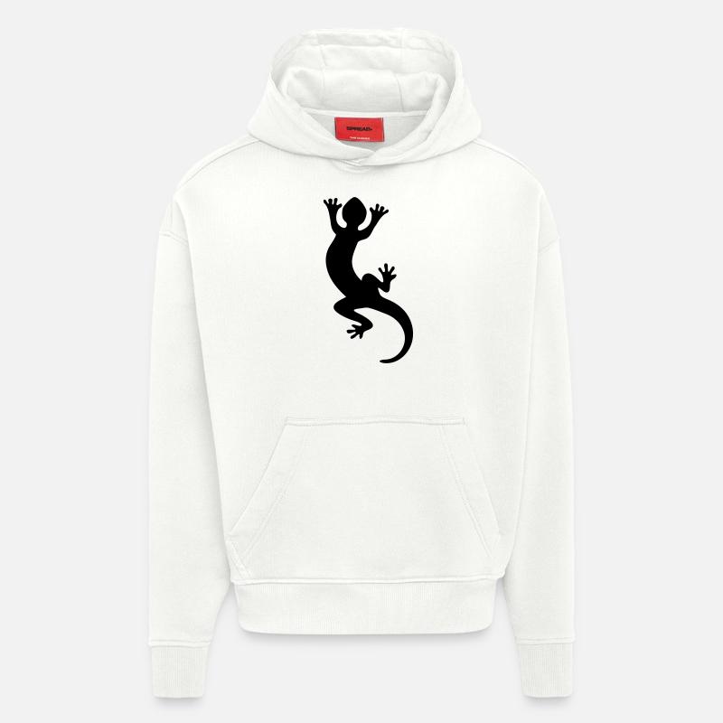 Eidechse / Echse / Lizard / Gecko - Hoodie- made by SPREAD  - OFF WHITE