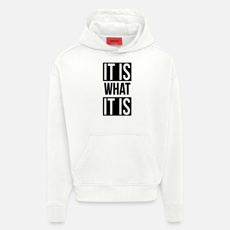c'est comme ça - Sweat à capuche bio épais oversize fabriqué en UE - OFF WHITE