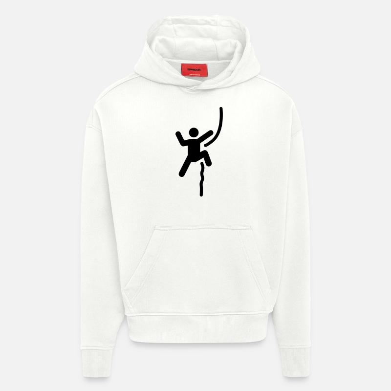 klettern_f1 - Sweat à capuche bio épais oversize fabriqué en UE - OFF WHITE