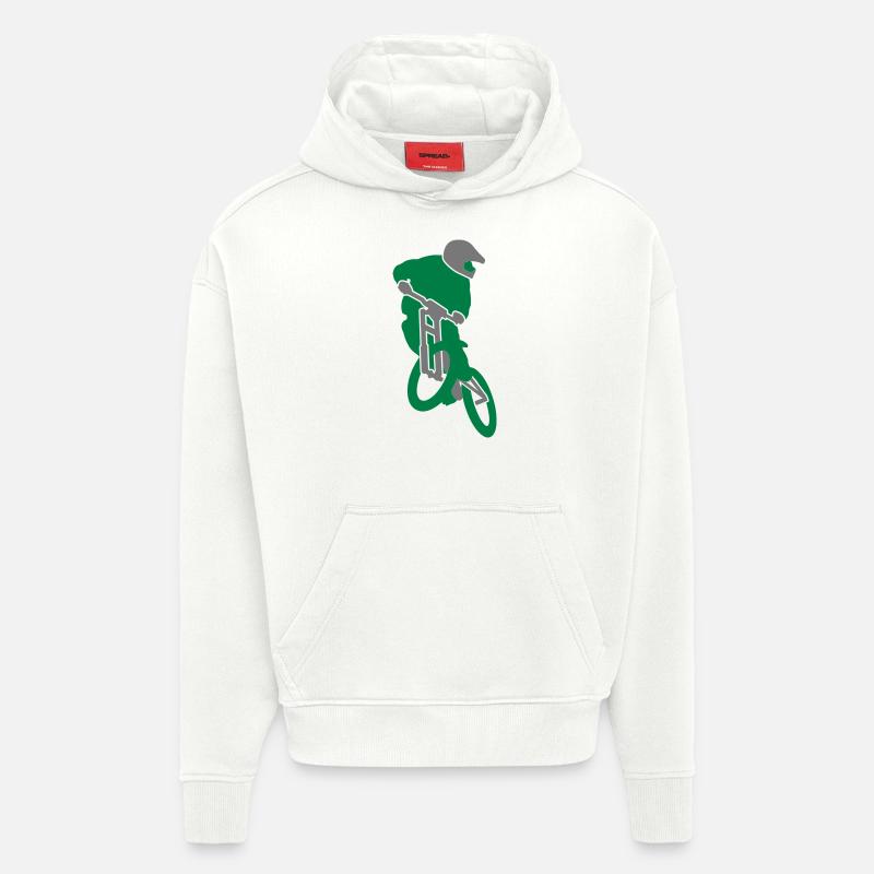 mountain_biker_v1 - Sweat à capuche bio épais oversize fabriqué en UE - OFF WHITE