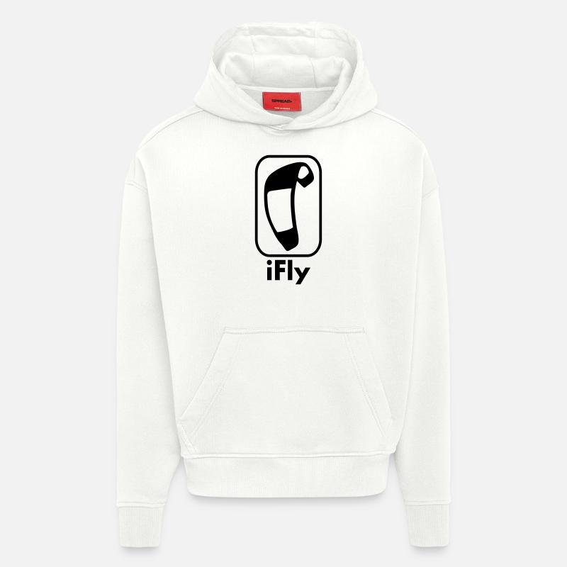 i_fly_vec_1 de - Hoodie- made by SPREAD  - OFF WHITE