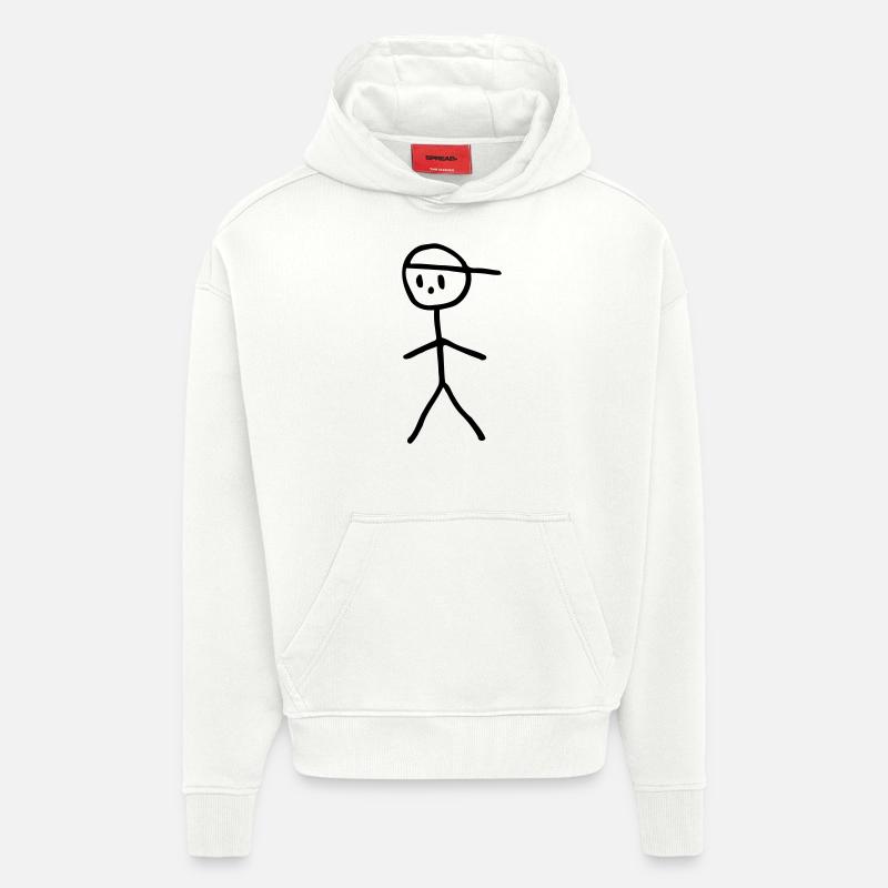 Strichmännchen - Junge - Hoodie- made by SPREAD - OFF WHITE