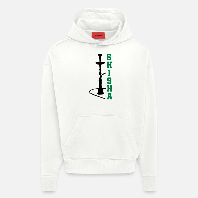 narguilé - Sweat à capuche bio épais oversize fabriqué en UE - OFF WHITE