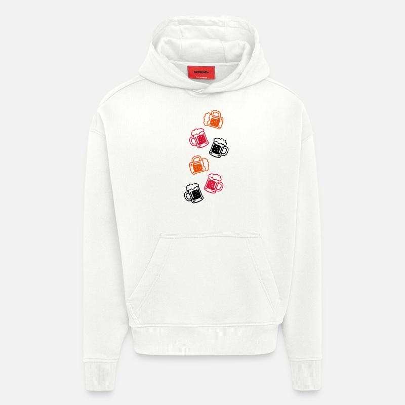 Bier Bierglas - Hoodie- made by SPREAD  - OFF WHITE