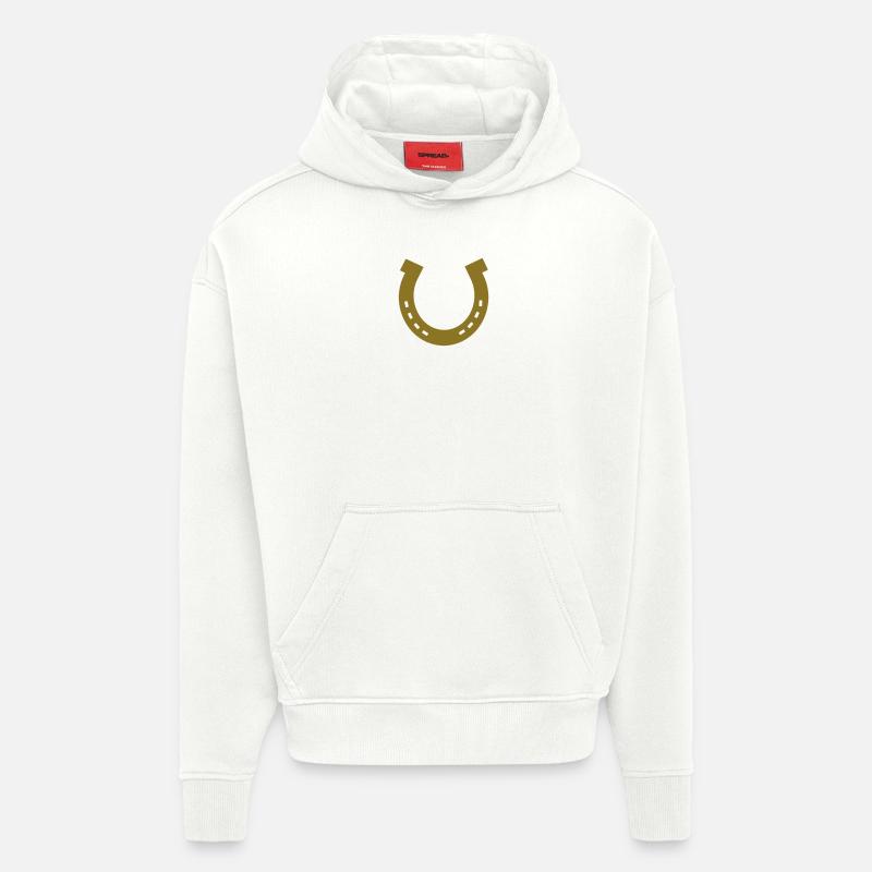 Hufeisen, Pferd - Hoodie- made by SPREAD  - OFF WHITE