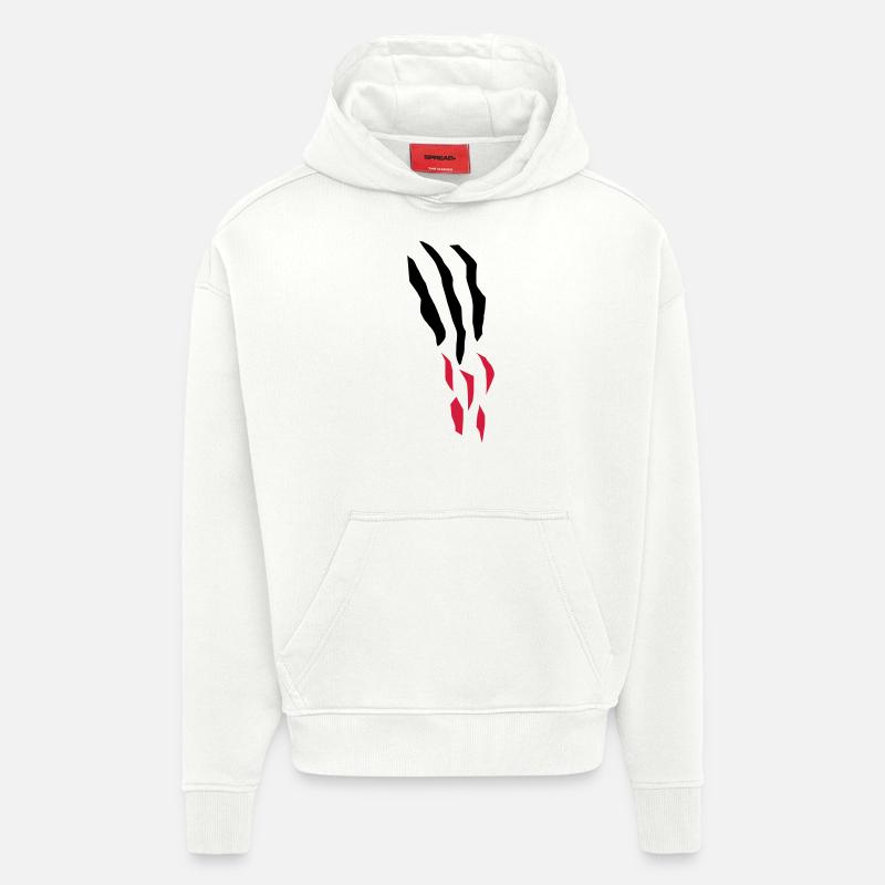 scratch_bloody - Hoodie- made by SPREAD  - OFF WHITE