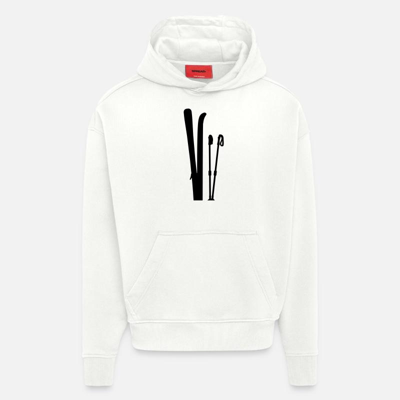 Ski - Sweat à capuche bio épais oversize fabriqué en UE - OFF WHITE