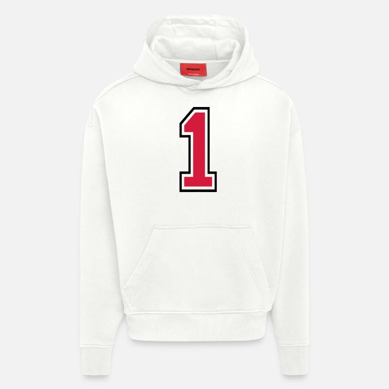 Zahl Eins - 1 - Hoodie- made by SPREAD  - OFF WHITE