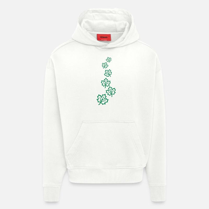 Maple Leaf Leaves Autumn Icon - Hoodie- made by SPREAD  - OFF WHITE