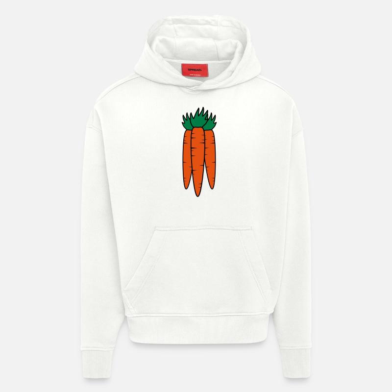 Carrots - Sweat à capuche bio épais oversize fabriqué en UE - OFF WHITE
