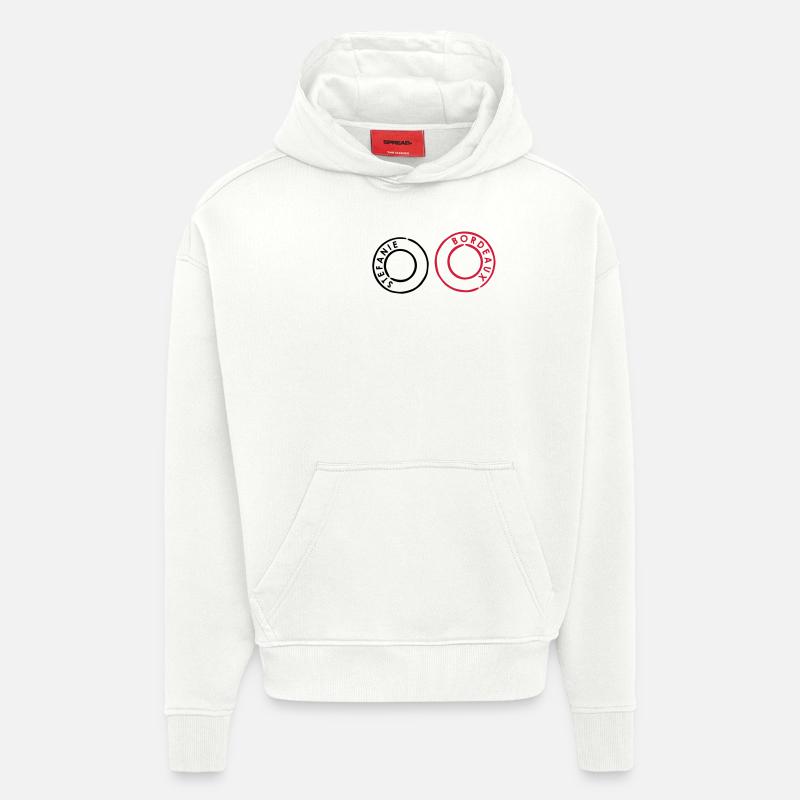 Stefanie Steffie Stephanie - Sweat à capuche bio épais oversize fabriqué en UE - OFF WHITE