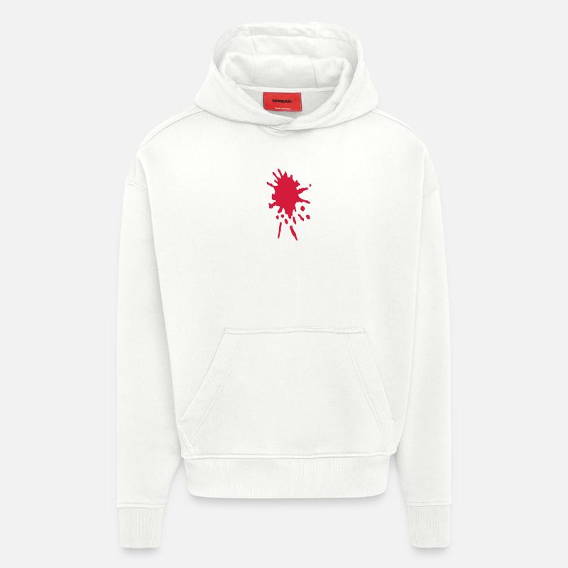Blutfleck - Hoodie- made by SPREAD  - OFF WHITE
