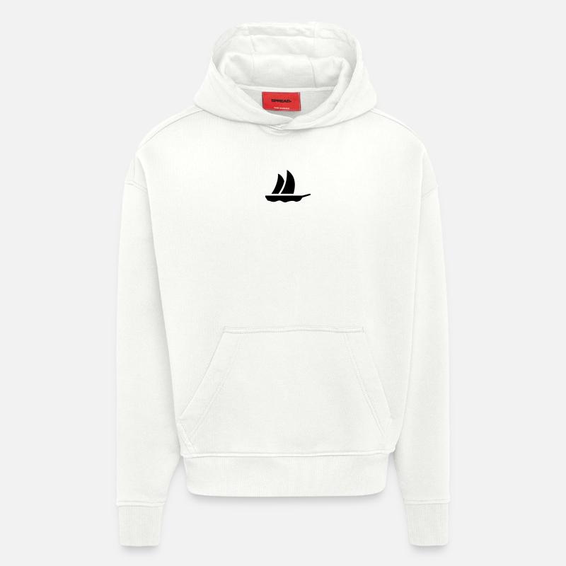 Segelboot (1c) - Hoodie- made by SPREAD  - OFF WHITE