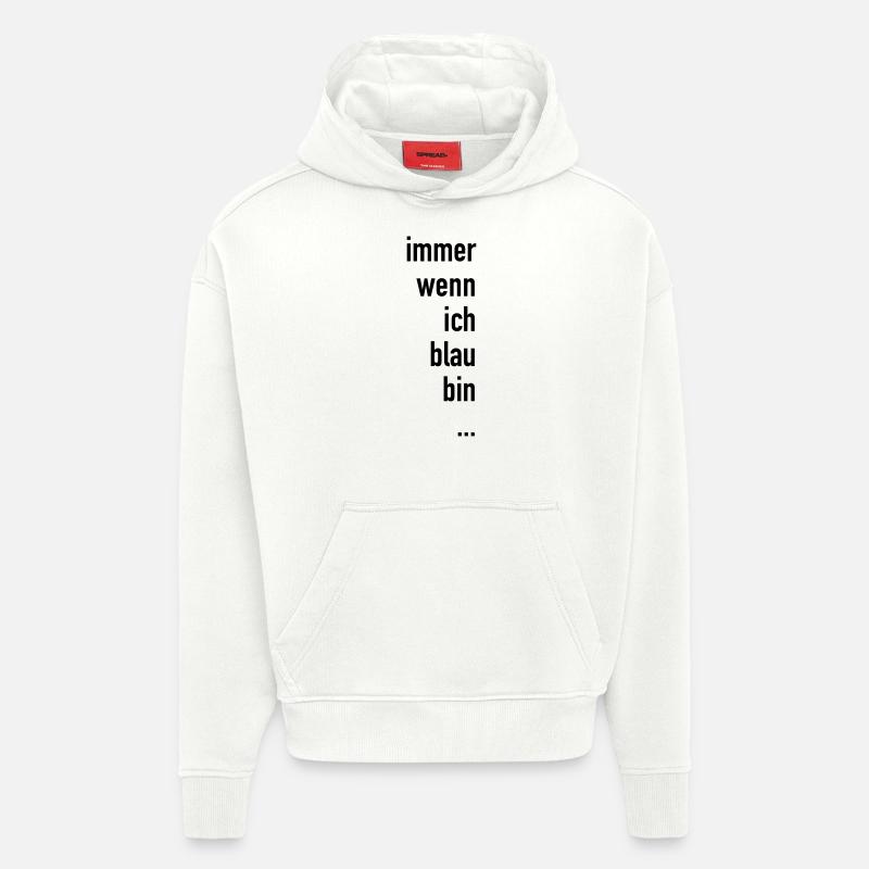 Blau Sein - Hoodie- made by SPREAD  - OFF WHITE