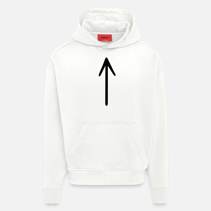 Flèche - Sweat à capuche bio épais oversize fabriqué en UE - OFF WHITE
