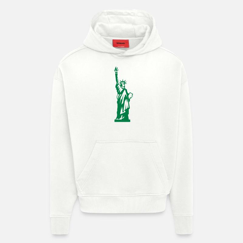 freiheitsstatue - Hoodie- made by SPREAD  - OFF WHITE
