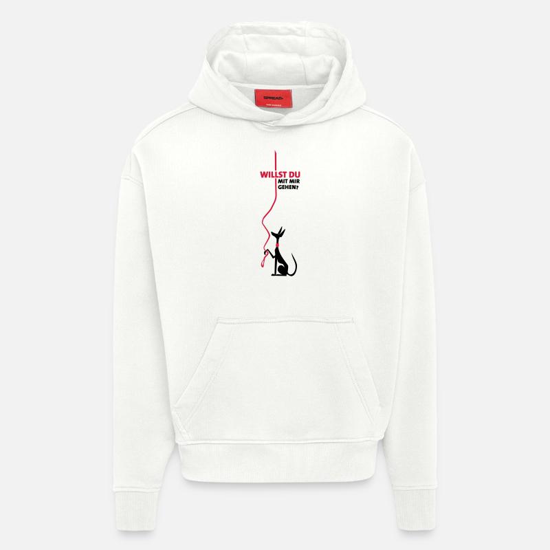willst du mit mir gehen? - Hoodie- made by SPREAD  - OFF WHITE