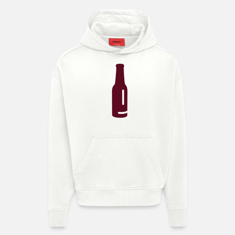 Bierflasche Smile - Hoodie- made by SPREAD  - OFF WHITE