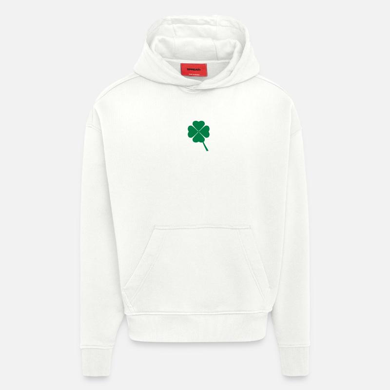 Kleeblatt mit 4 Blättern - Hoodie- made by SPREAD  - OFF WHITE