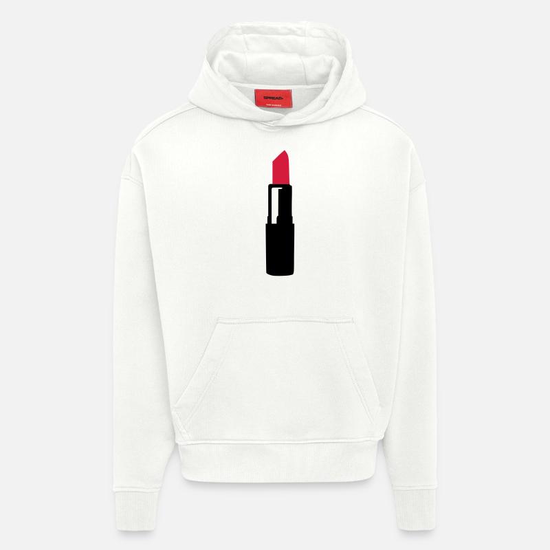 Lippenstift - Hoodie- made by SPREAD  - OFF WHITE