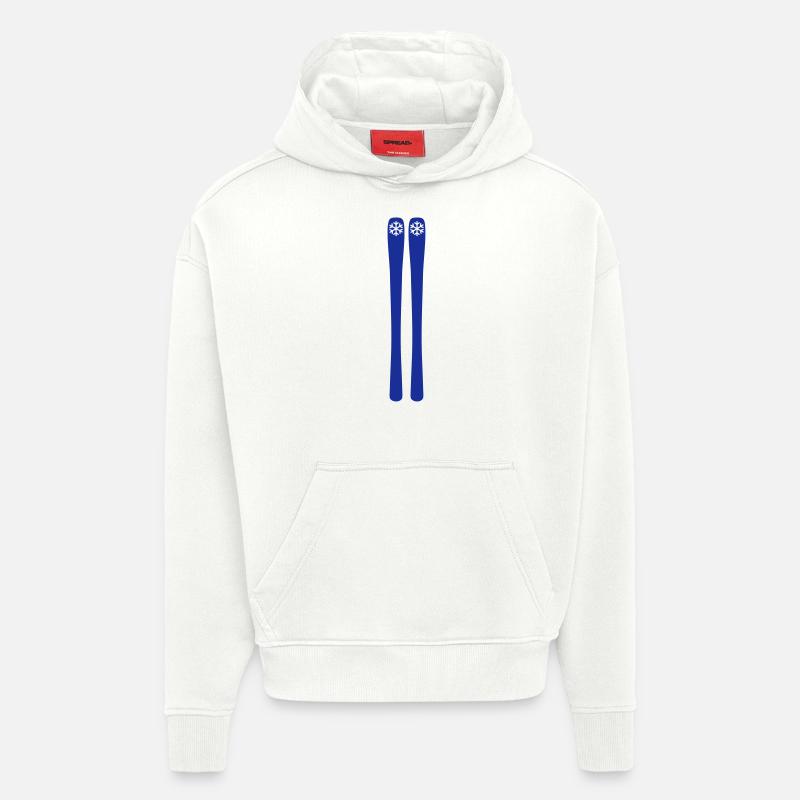 Ski - Sweat à capuche bio épais oversize fabriqué en UE - OFF WHITE