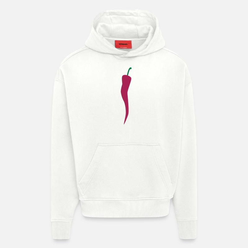 Chilli - Sweat à capuche bio épais oversize fabriqué en UE - OFF WHITE