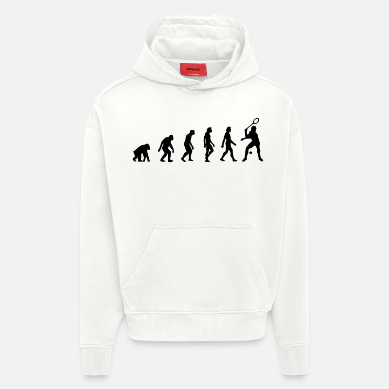 L évolution de squash - Sweat à capuche bio épais oversize fabriqué en UE - OFF WHITE