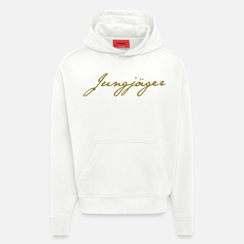 Jeune chasseur - Sweat à capuche bio épais oversize fabriqué en UE - OFF WHITE