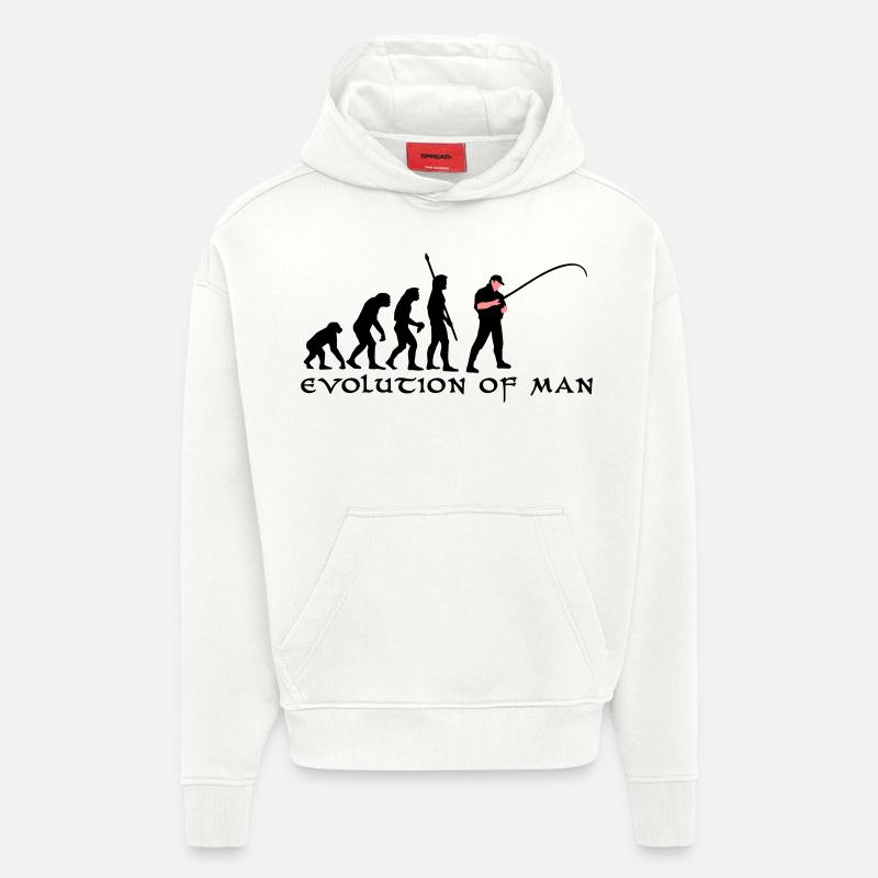 evolution_angler_b_2c - Sweat à capuche bio épais oversize fabriqué en UE - OFF WHITE