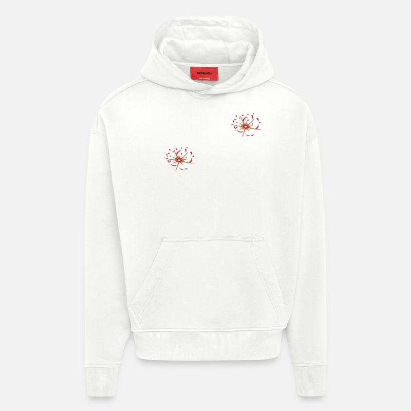 Kirschblüte mit Blütenstaub - Hoodie- made by SPREAD  - OFF WHITE