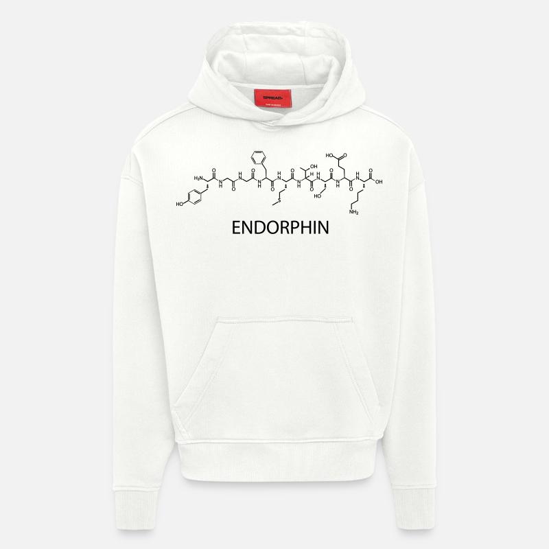 endorphine - Sweat à capuche bio épais oversize fabriqué en UE - OFF WHITE