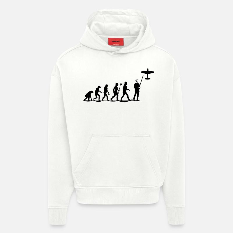 evolution rc pilot - Hoodie- made by SPREAD  - OFF WHITE