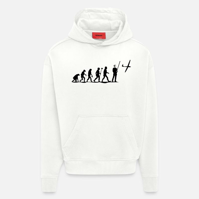 evolution modellfliegen - Hoodie- made by SPREAD  - OFF WHITE