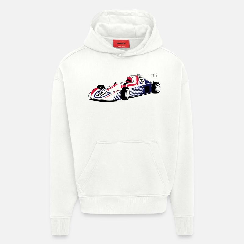 Rennauto - - Hoodie- made by SPREAD  - OFF WHITE