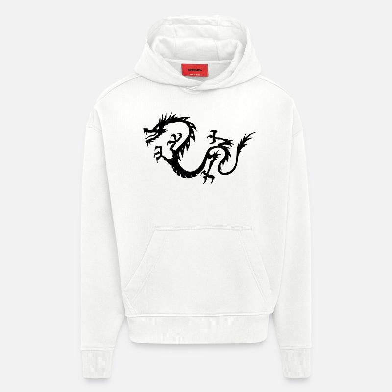 Chinesischer Drache - Hoodie- made by SPREAD  - OFF WHITE