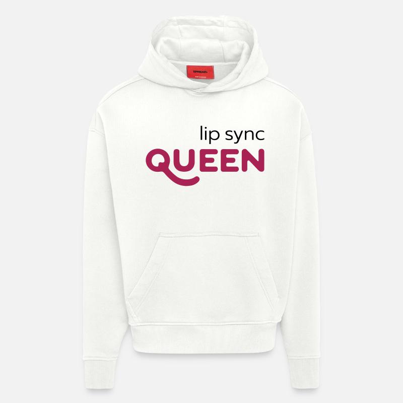Lip Sync Queen - Hoodie- made by SPREAD  - OFF WHITE