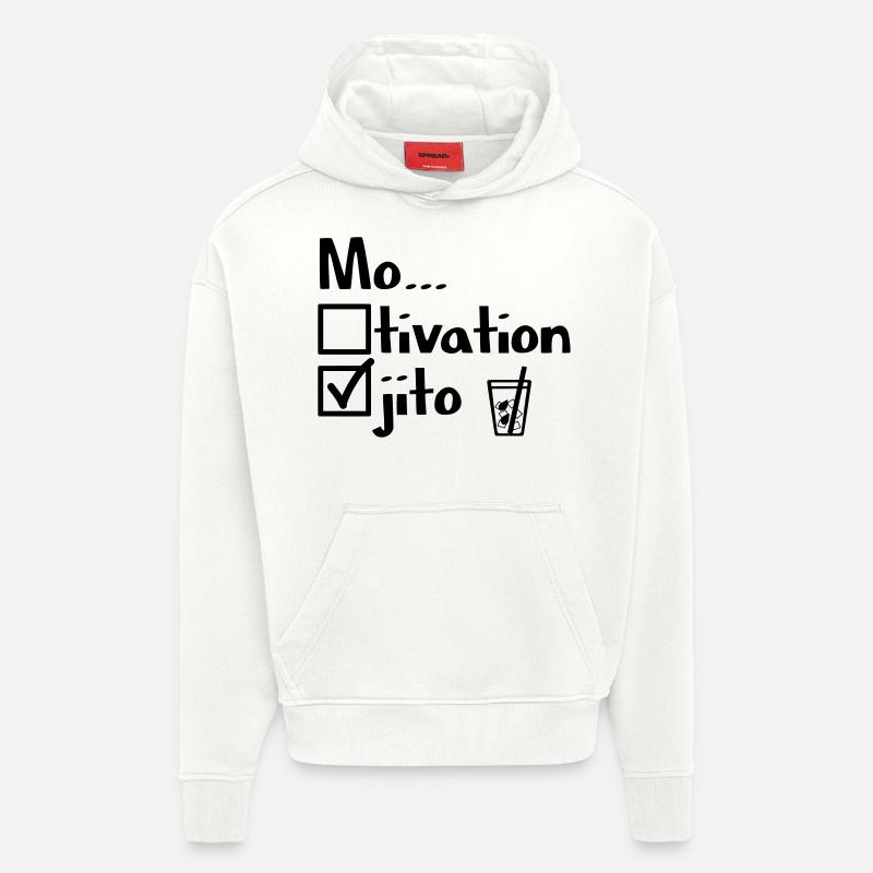 Motivation oder Mojito? - Hoodie- made by SPREAD  - OFF WHITE