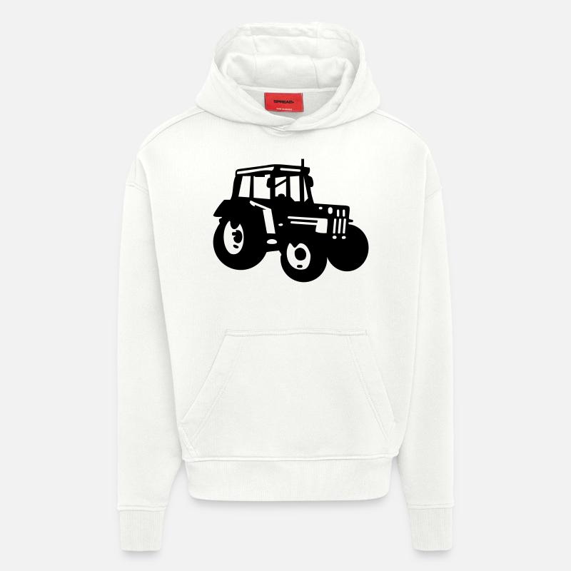 Traktor / Trekker - Hoodie- made by SPREAD  - OFF WHITE