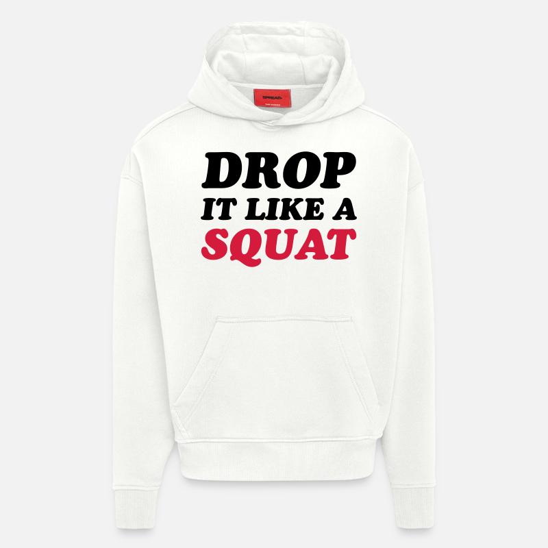 Squat - Sweat à capuche bio épais oversize fabriqué en UE - OFF WHITE