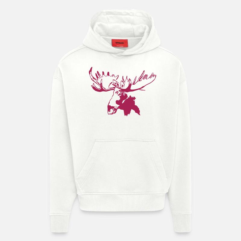 elch - elk - moose - jagd - jäger - Hoodie- made by SPREAD  - OFF WHITE