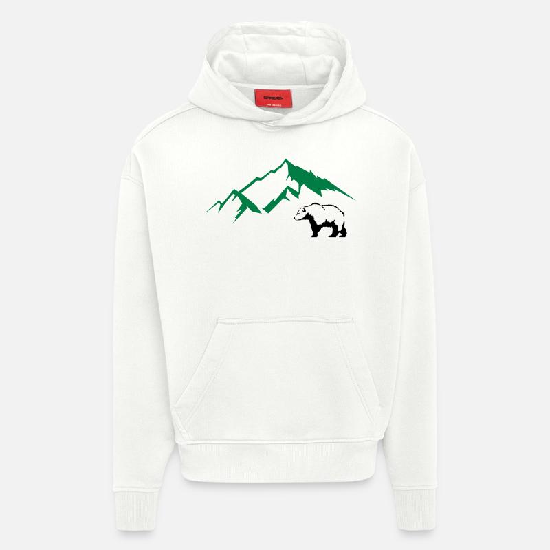 bär berge - Hoodie- made by SPREAD  - OFF WHITE