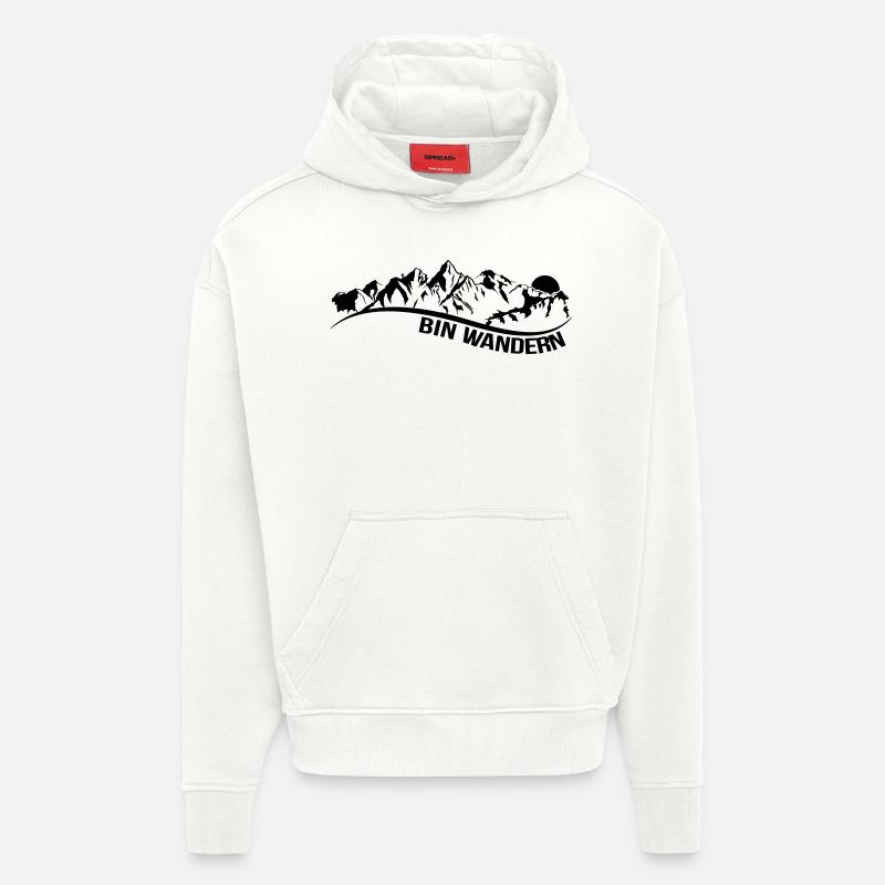 bin wandern - Hoodie- made by SPREAD  - OFF WHITE