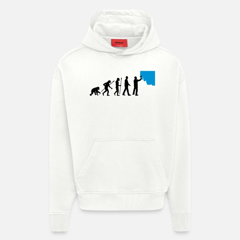 evolution_painters_062012_a_2c - Hoodie- made by SPREAD  - OFF WHITE