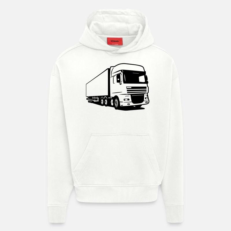 Robot de camion camion - Sweat à capuche bio épais oversize fabriqué en UE - OFF WHITE