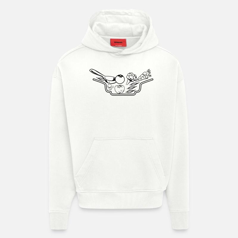 gemüse teller suppe - Hoodie- made by SPREAD  - OFF WHITE