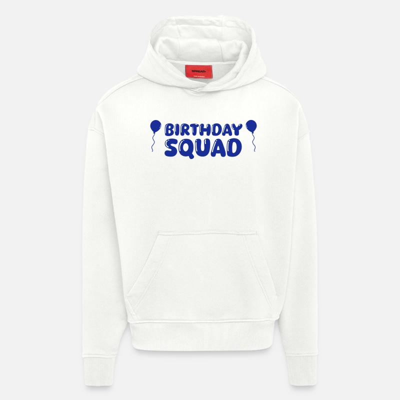 Équipe d’anniversaire - Sweat à capuche bio épais oversize fabriqué en UE - OFF WHITE