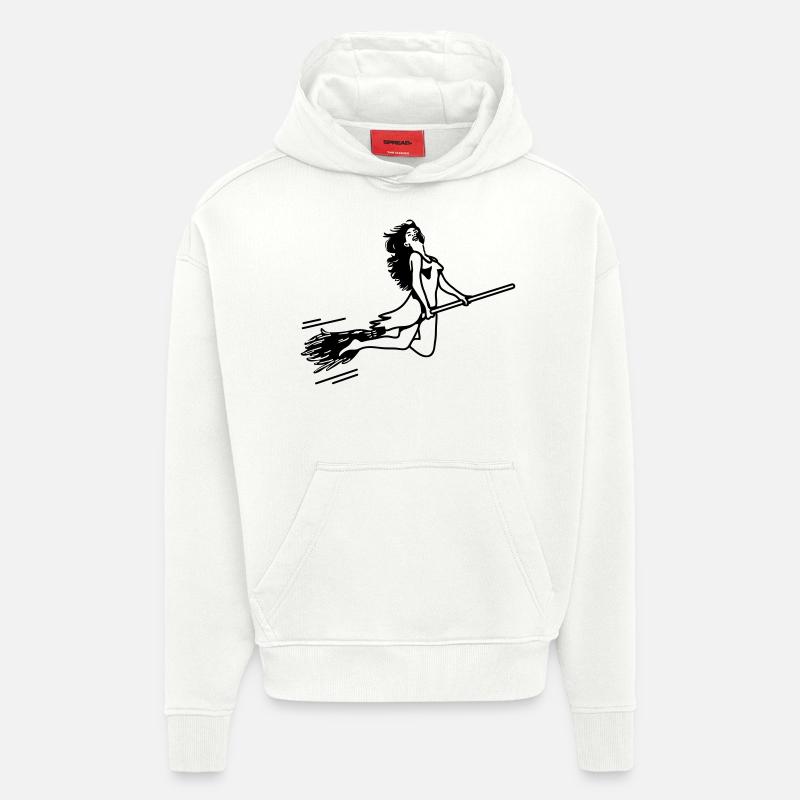 witch - Sweat à capuche bio épais oversize fabriqué en UE - OFF WHITE