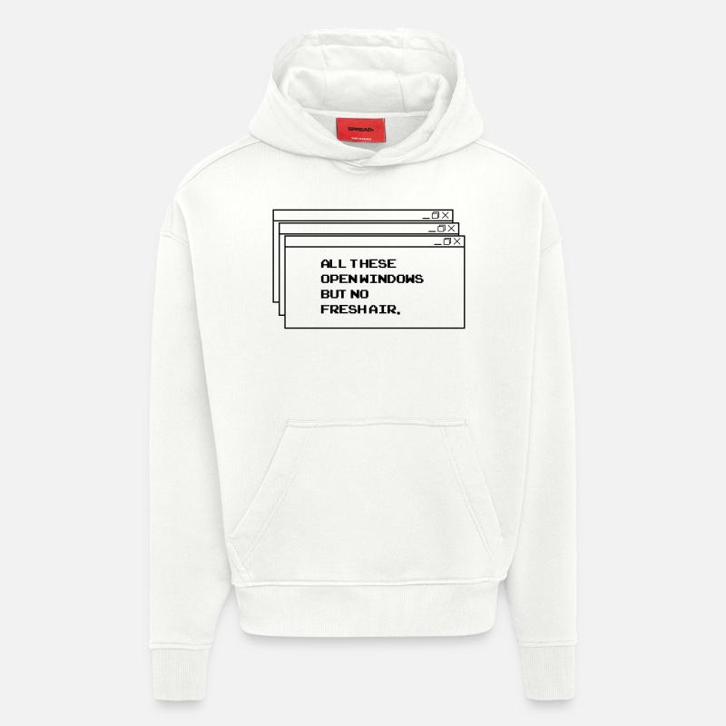 All These open Windows - Hoodie- made by SPREAD  - OFF WHITE