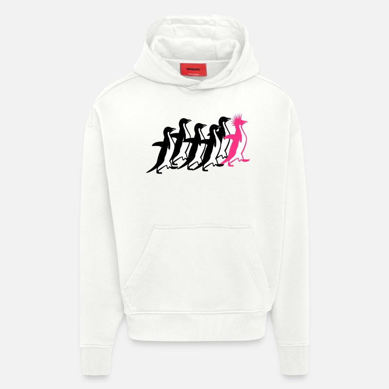 Pinguine Rudel - Hoodie- made by SPREAD  - OFF WHITE